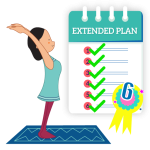 Extended yogalates plan for at-home practice to improve flexibility, strength, and mind–body wellness