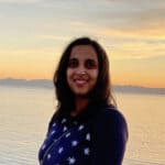 Prenatal yoga instructor Rashmi teaching safe pregnancy yoga exercises and breathing techniques online