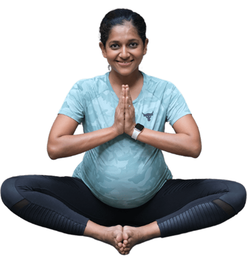 Prenatal yoga online course with safe pregnancy exercises, stretches and yoga practices by Yogalates With Rashmi