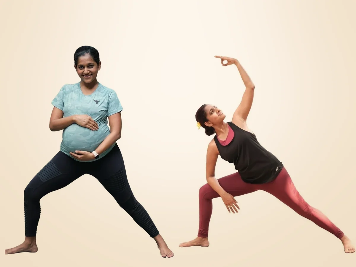 Pregnancy and postpartum yoga combo course